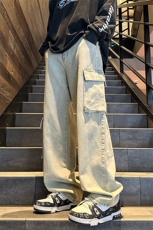 2024春季新款外景大码美式工装牛仔裤M-5XGK24108-P60，男装牛仔裤，电商A022