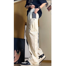 直播得物大码宽松夏季冰丝裤休闲裤工装裤K37特批40，男装休闲裤，星座617B