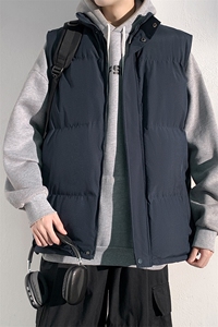 GENIOLAMODE美式户外棉服马甲男士秋冬2025新款宽松保暖背心外套图片