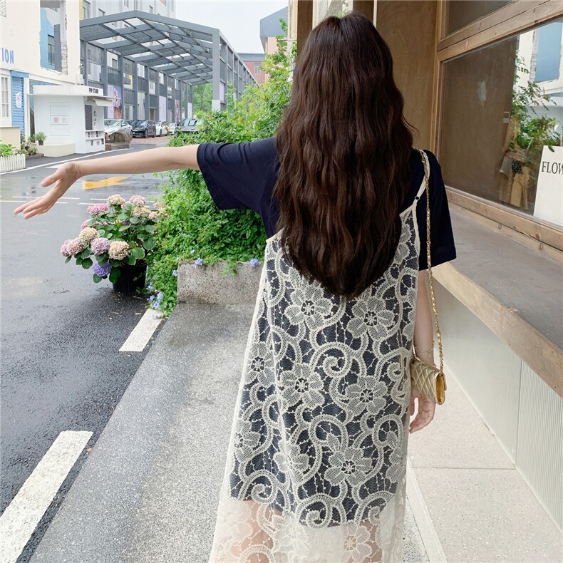 巨好看流苏罩衫连衣裙套装2025新款女夏季穿搭法式独特绝美吊带裙,女装连衣裙,2C166