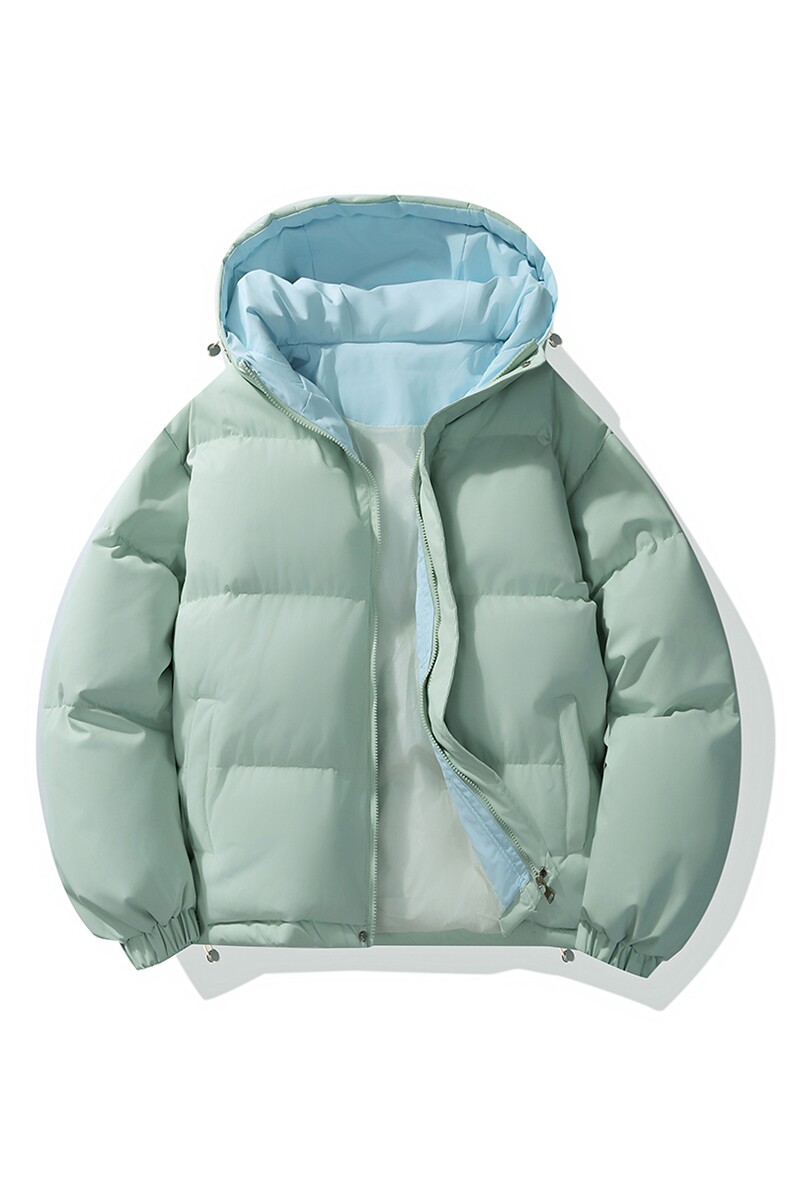 冬季clean撞色棉服中性加厚连帽短款棉衣 HZ8811-特P68不议价图片