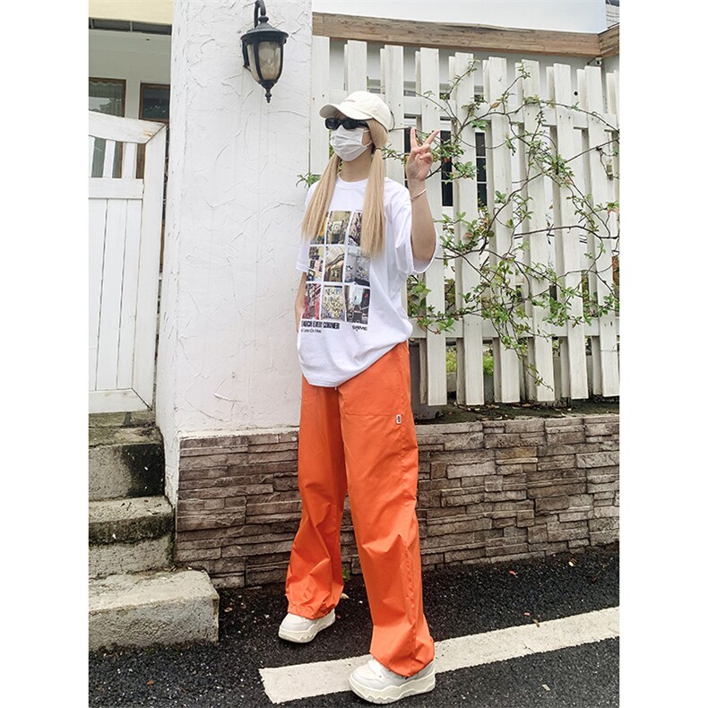B221 美式ins街头多巴胺hiphop休闲宽松运动裤 LK23118-P60 控78图片
