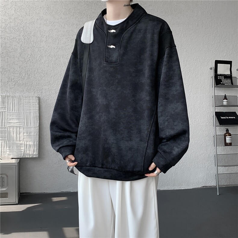 WY10175 特P42 现货春季新款螺纹拼接高质量连帽大码卫衣上衣男图片