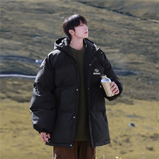 2025冬季新简约印花保暖男棉服外套M2104/P108控139-聚酯纤维，男装棉衣，电商A148