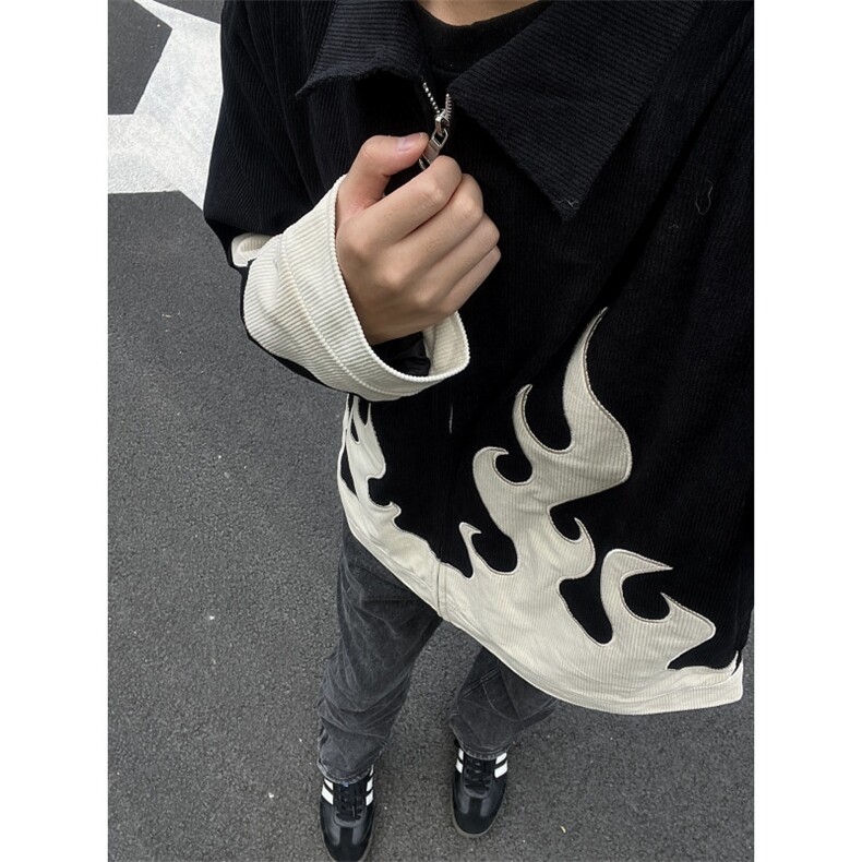 【有货】火焰灯芯绒外套男高级感美式夹克JK7801LL-特P70,男装夹克,星座1007（原301D）