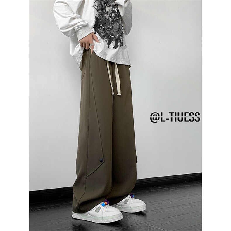 抖音直播新款解构西裤宽松直筒休闲裤长裤潮504-K189-P45控68,男装休闲裤,星座504