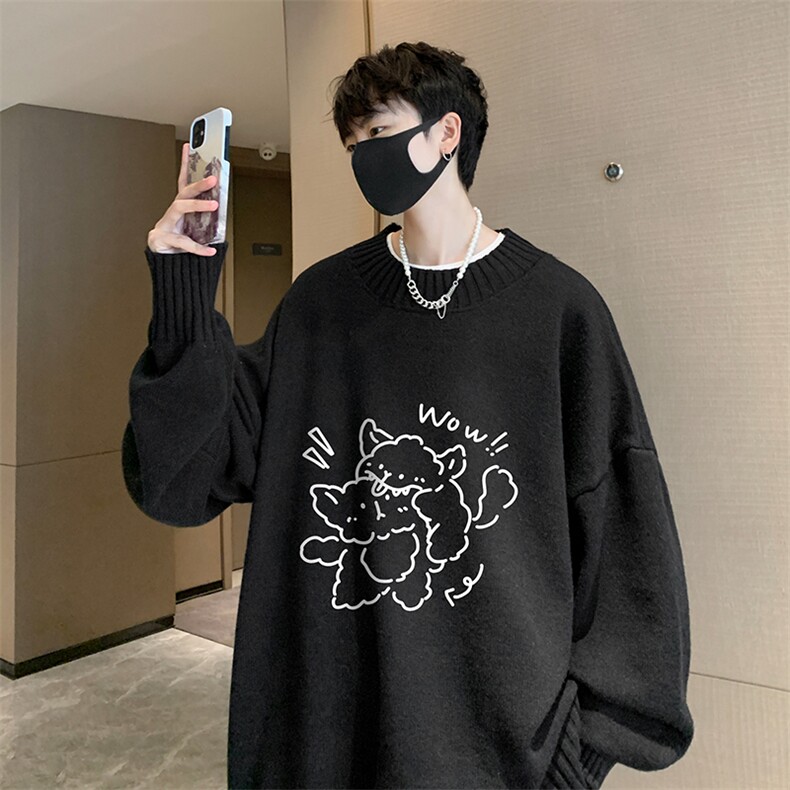 半高领毛衣男大码胖子针织衫毛线衣M18427-P45加绒款-P65,男装针织衫/毛衣,电商A040