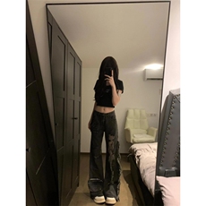 【网图】美式破洞牛仔裤男女款cleanfit工装裤子Y9200WW-特P55，男装牛仔裤，星座1007（原301D）
