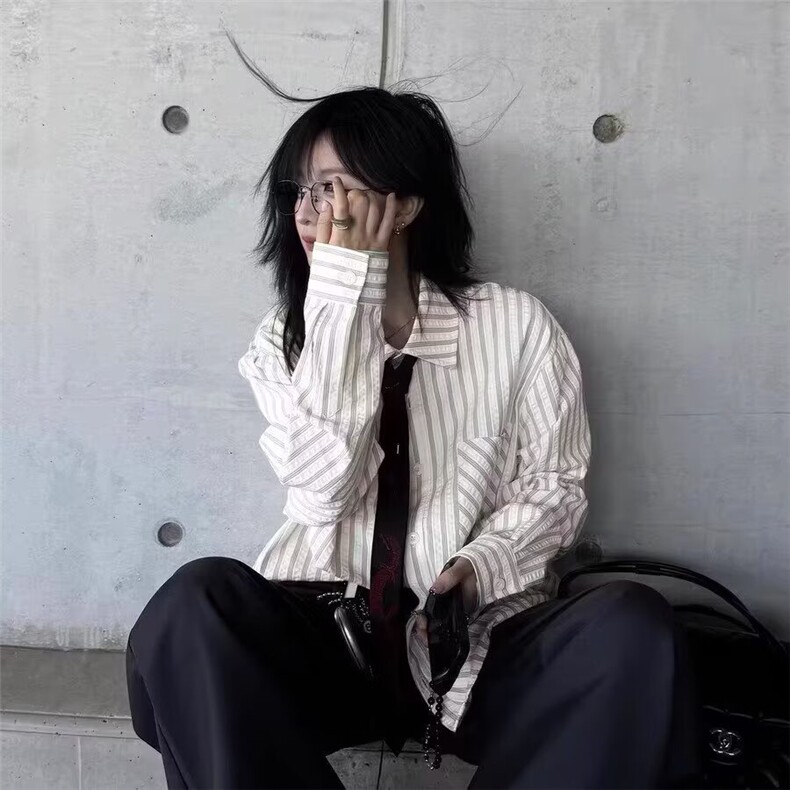 衬衫男情侣外套慵懒时尚港风潮流休闲流行新款气质帅气潮牌，男装衬衫，星座506A