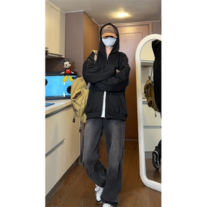 无帽绳版  双拉链开衫卫衣男  sks200-特p35图片