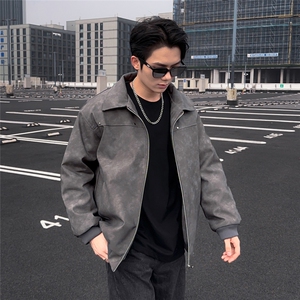冬季加厚加棉男士皮棉衣翻领夹克棉服棉袄A266-MYPY010-P85特批图片