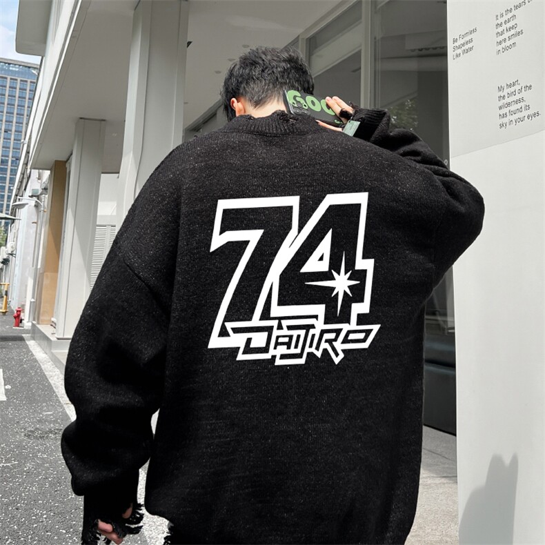 高品秋冬季破洞毛衣男复古慵懒风针织衫毛衣外套MYP3327-P65控88,男装针织衫/毛衣,电商B370