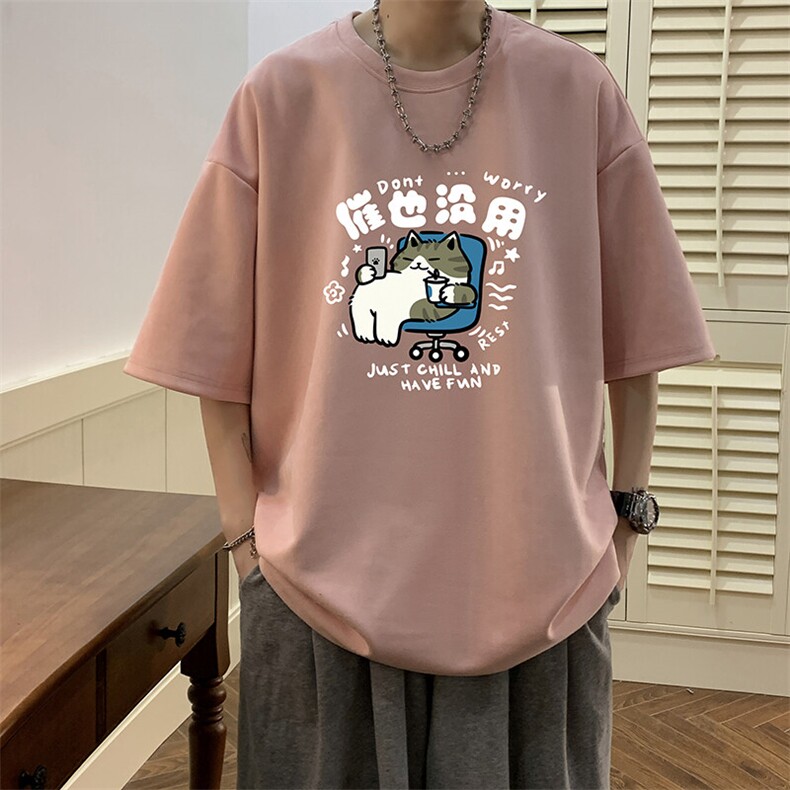麂皮绒短袖t恤男大码半袖男酒店风JD82403-P25,男装T恤,电商A040