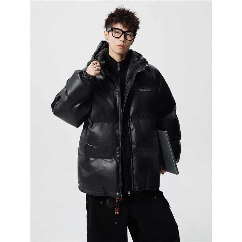 无影墙连帽鳄鱼纹金属装饰大码M-5XL潮流棉衣男MY77744P128控168，男装棉衣，星座227-7