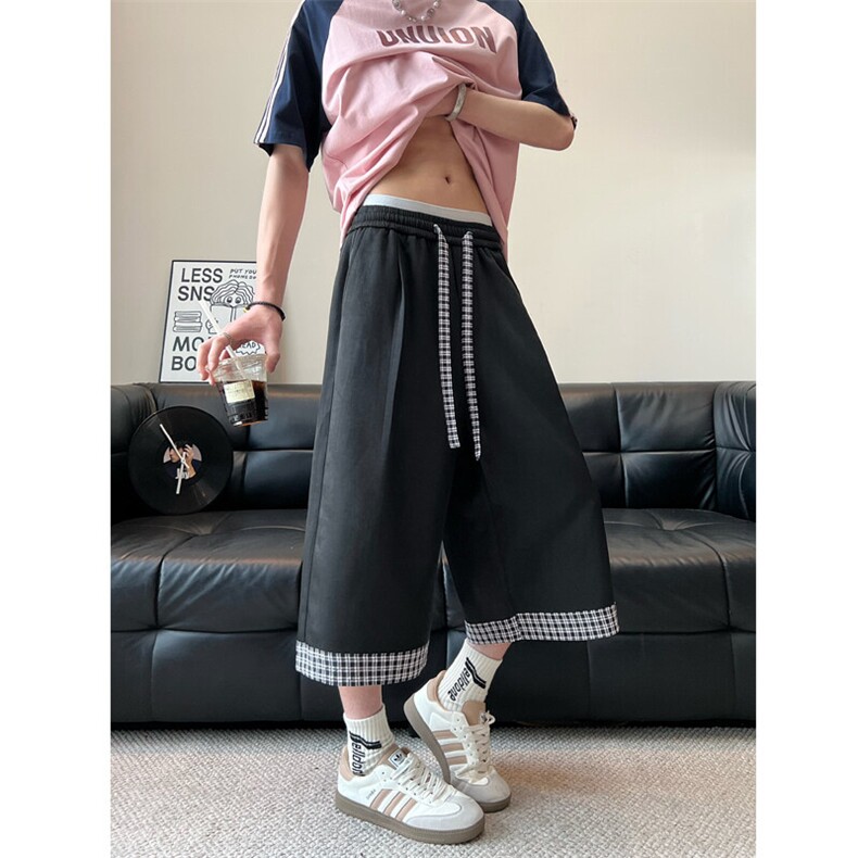仿天丝牛仔高级感冰丝垂感休闲裤夏季新款潮牌七分裤男2559特P28,男装牛仔裤,电商C305A