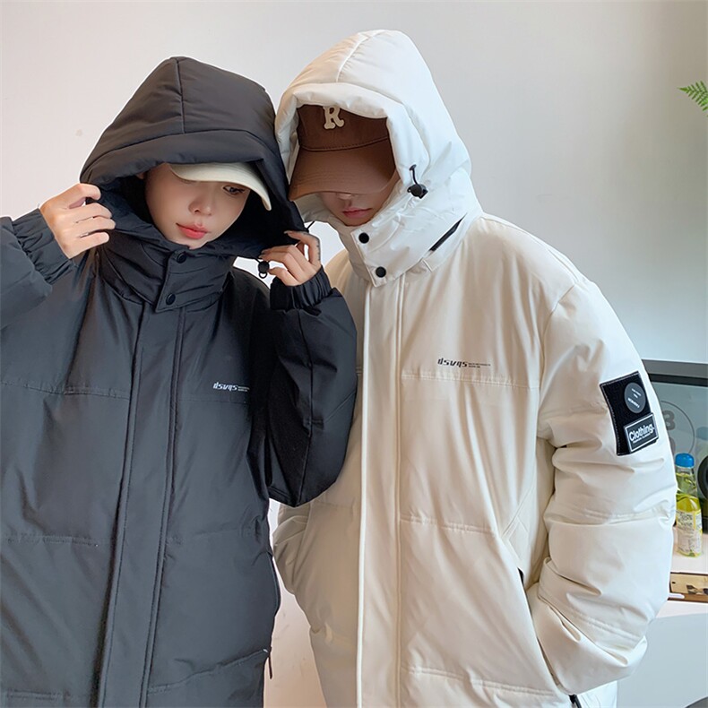 连帽轻薄潮牌日系短款外套修身学生白鸭绒羽绒服印花背带,男装羽绒服,星座301D-5(原星座1415）