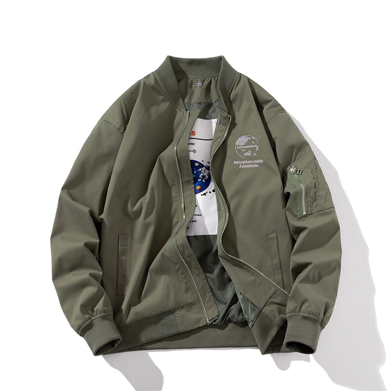 现货三色秋冬季潮牌夹克棉衣棒球服欧美街头飞行员外套情侣装,男装棉衣,电商A105