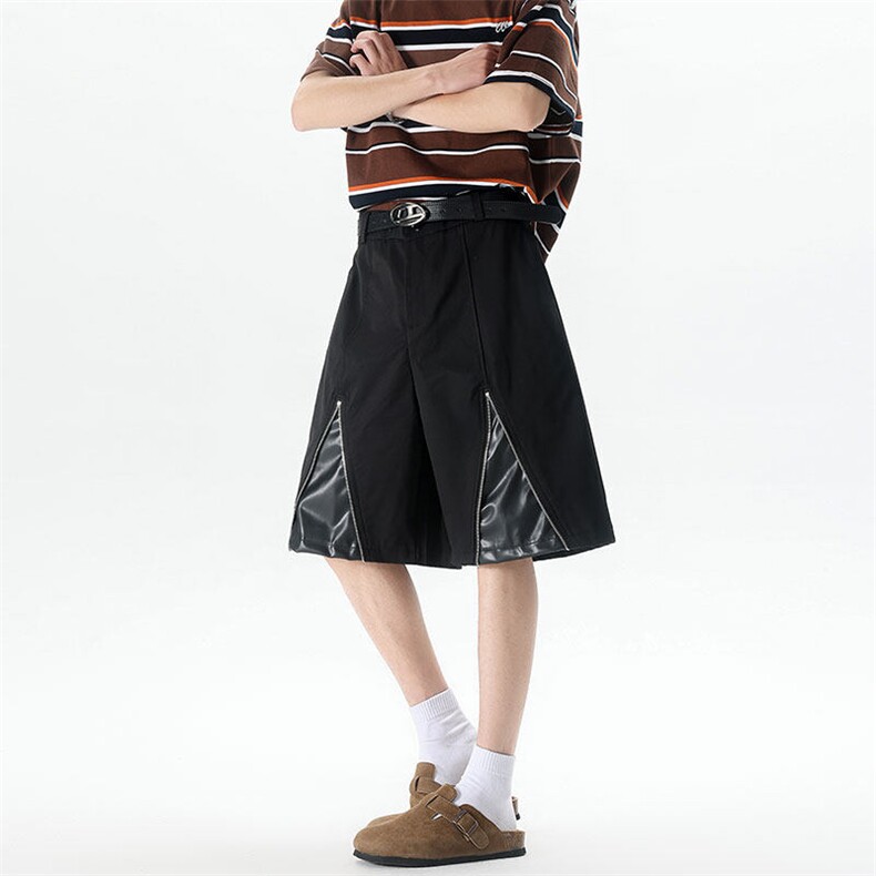 ZK8021-P55夏季新款重磅小众设计感大码休闲短裤，男装休闲裤，电商A059