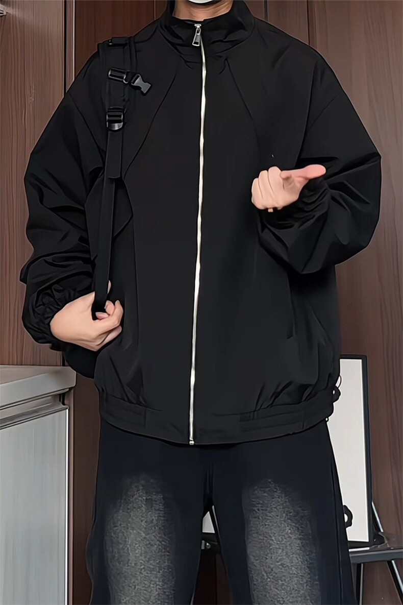 JK303/P65春装新款现货立领夹克男外套宽松大码潮上衣,男装夹克,电商基地A050
