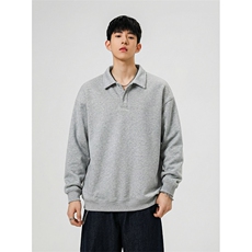 抖音得物高品质二开26春装美式高街结构设计POLO翻领卫衣外套W77，男装Polo衫，电商A486