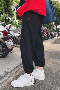 有报告新款韩版长裤男士运动裤束口卫裤九分裤子DS16T图片