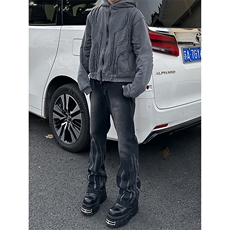 美式ins高街hiphop微喇扎染牛仔裤货号K2313P55控78，男装牛仔裤，电商A063