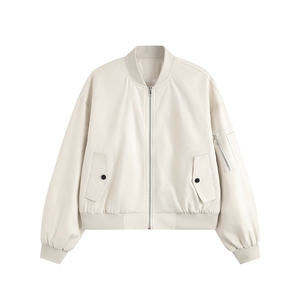 光板 得物\唯品二开 秋装女装短版立领棒球服夹克外套 F601P55图片
