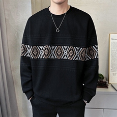 现货圆领卫衣男青年春秋简约潮流百搭卫衣TW5641-P63，男装卫衣，星座1105-3