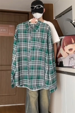 宽松格子衬衫男KD614-P5073，男装衬衫，电商D312-1