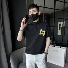 精神小伙夏季男士短袖体恤潮牌印花半袖翻领Polo衫C208-8886-P38，男装T恤，电商C208