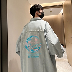 牛仔夹克男大码牛仔外套男茄克NJ77341-P60加绒款-P75，男装夹克，电商A040