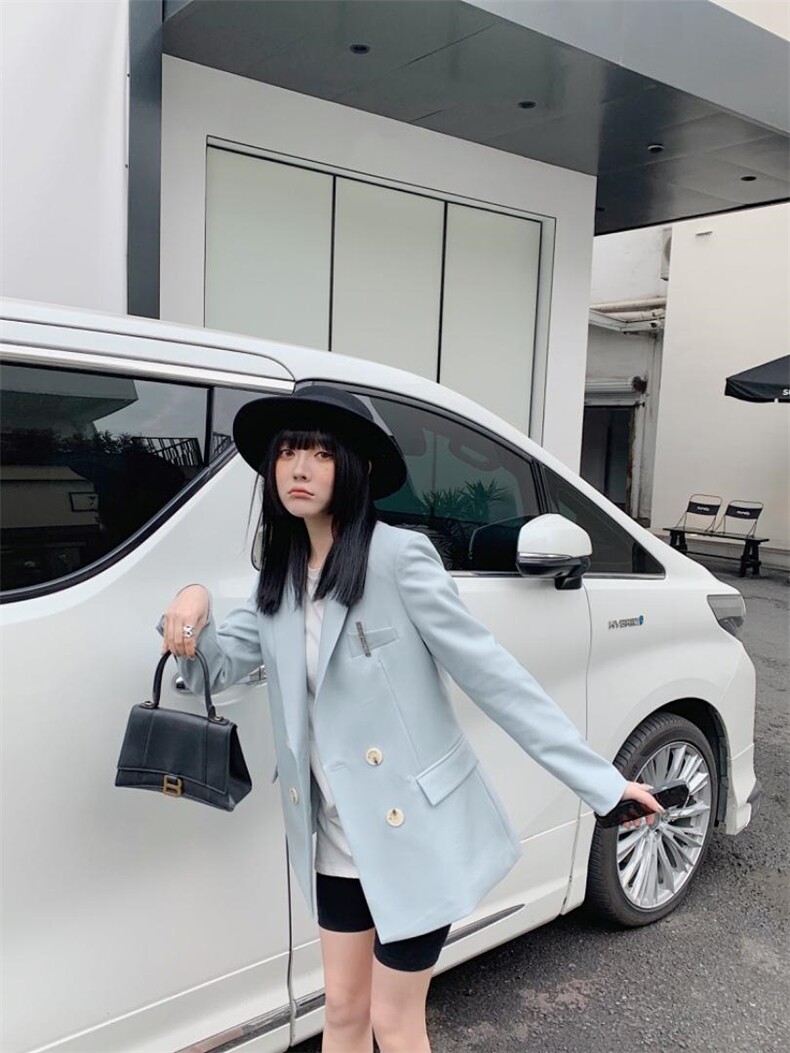 XZ22090胸口口袋银发夹西装,女装西装,穿名堂(5F)