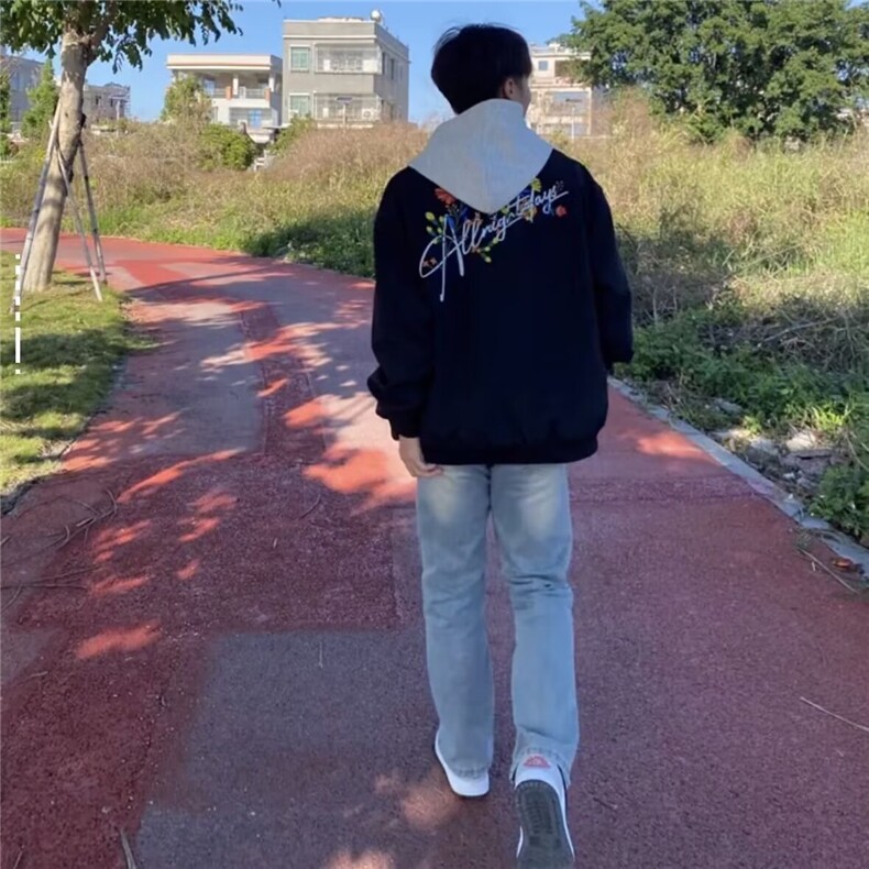 复古花卉刺绣初秋夹克2025新款美式高街情侣上衣衫男女,男装夹克,星座506A