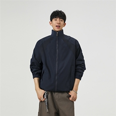 美式罗纹拼接袖子褶皱大码M-5XL教练夹克男JK78056P69控105，男装夹克，星座227-7