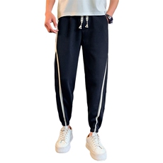黑色D2105-P58-控79春夏新品抖音阔腿小脚社会小伙运动裤男九分裤，男装休闲裤，电商A108