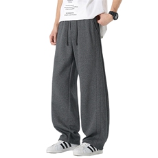 男士卫裤春季新款针织弯刀休闲裤青少年宽松潮流裤子Z2623-P50，男装休闲裤，星座509