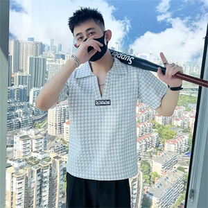 翻领黑白T恤上衣短袖撞色原版质量 M-3XL M-3XL T138图片