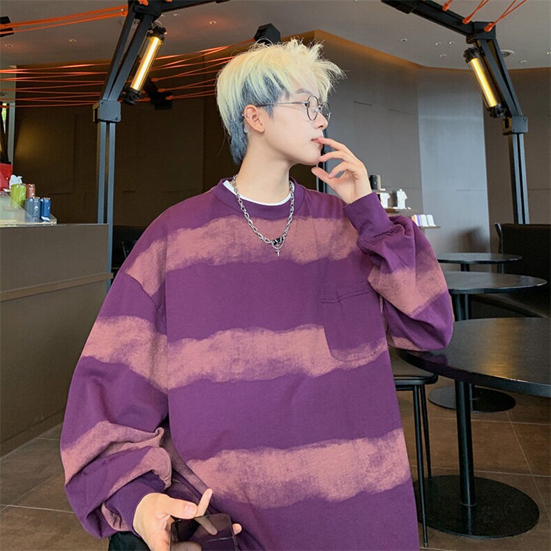 美式复古条纹印染设计感卫衣XZ225-3-WY07-P35控48,男装夹克,星座225-3