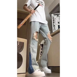 美式高街ins小众破洞牛仔裤货号K751P60图片