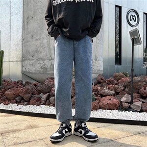 牛仔裤男宽松直束脚裤K7010P39，男装牛仔裤，星座1116-2