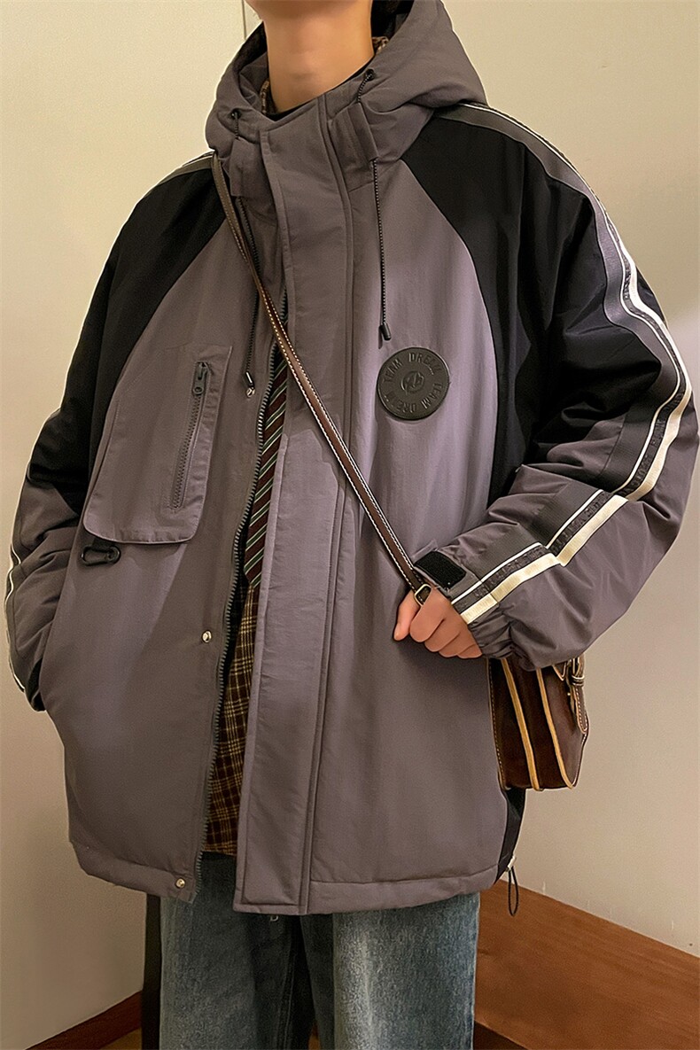 冬装港风羽绒冲锋衣轻薄型工装休闲羽绒服男女8168-P195控价268,男装羽绒服,电商A441-1