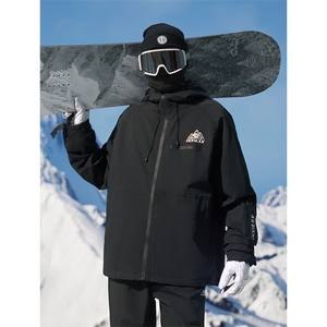 冬款单板双板防风防水加棉户外大码连帽滑雪服外套男女HF66-P165图片