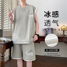 T07-P47控69加肥加大现货夏季美式男士休闲运动套，男装休闲套装，星座209