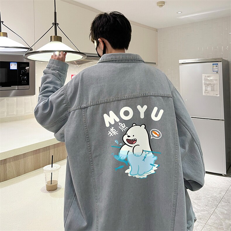 牛仔夹克男大码牛仔外套男茄克NJ77414-P60,男装夹克,电商A040