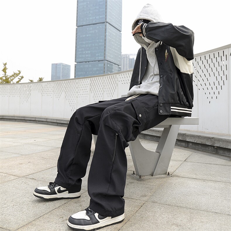 休闲裤男韩版潮流口袋个性高街帅气2024冬季新款ins长裤K4748-P36,男装休闲裤,星座412-3