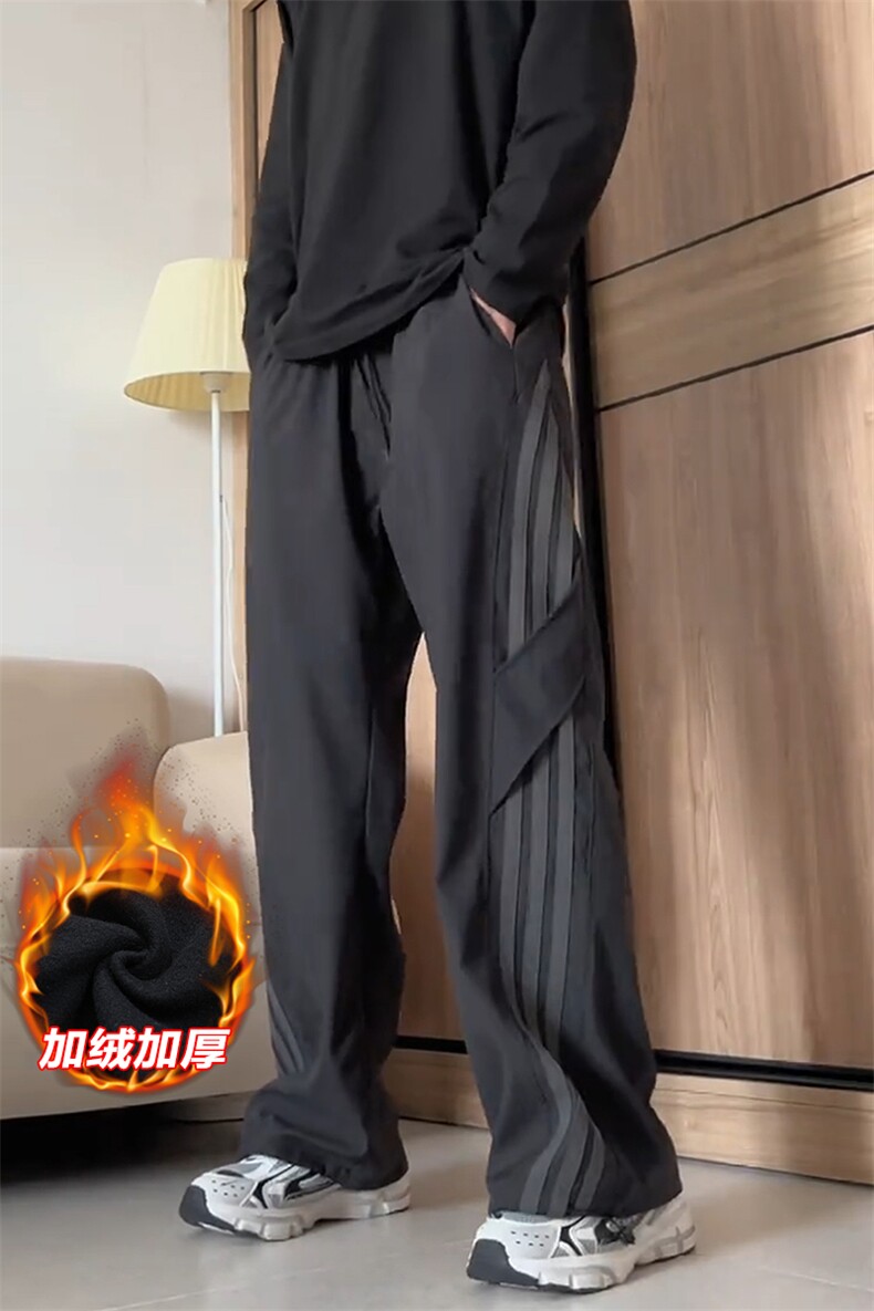 特批P35无差价冬抖音保暖冲锋裤男抽绳束脚拖地裤K1939J加绒,男装休闲裤,电商A001