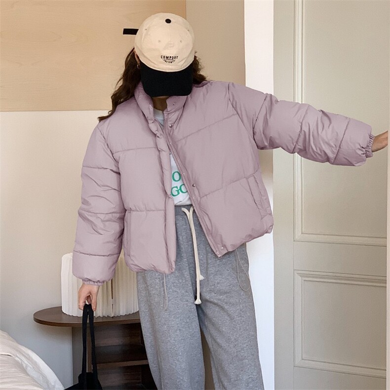 825#高品质手塞棉小个子立领棉服女短款加厚面包服外套女,女装棉衣/棉服,星座1210-1