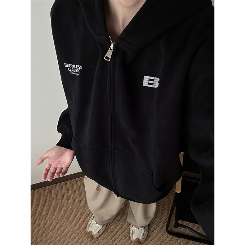 抖音得物高品质350克秋冬双头双拉链卫衣开衫外套AW7406，女装短外套，电商A443