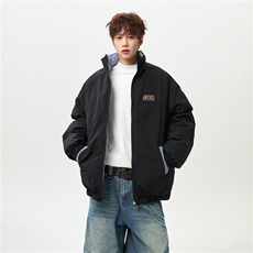 XZ-230-1MY700男模无影墙简约格子刺绣双面穿休闲面包服P118控158，鞋类箱包手腕包，星座230-1