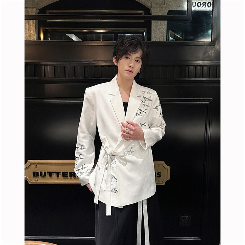 现货25秋冬重工银线刺绣男士仙鹤礼服西装xz129-p178,男装西服,电商B288
